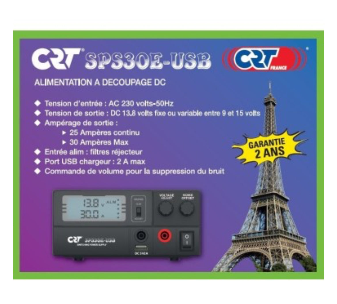 CRT SPS30E-USB 30 AMP POWER SUPPLY CB HAM PSU SPS E USB CRT SPS30E-USB 30 AMP POWER SUPPLY CB HAM PSU SPS E USB